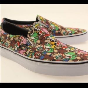 vans x nintendo mario bros classic slip on shoes
